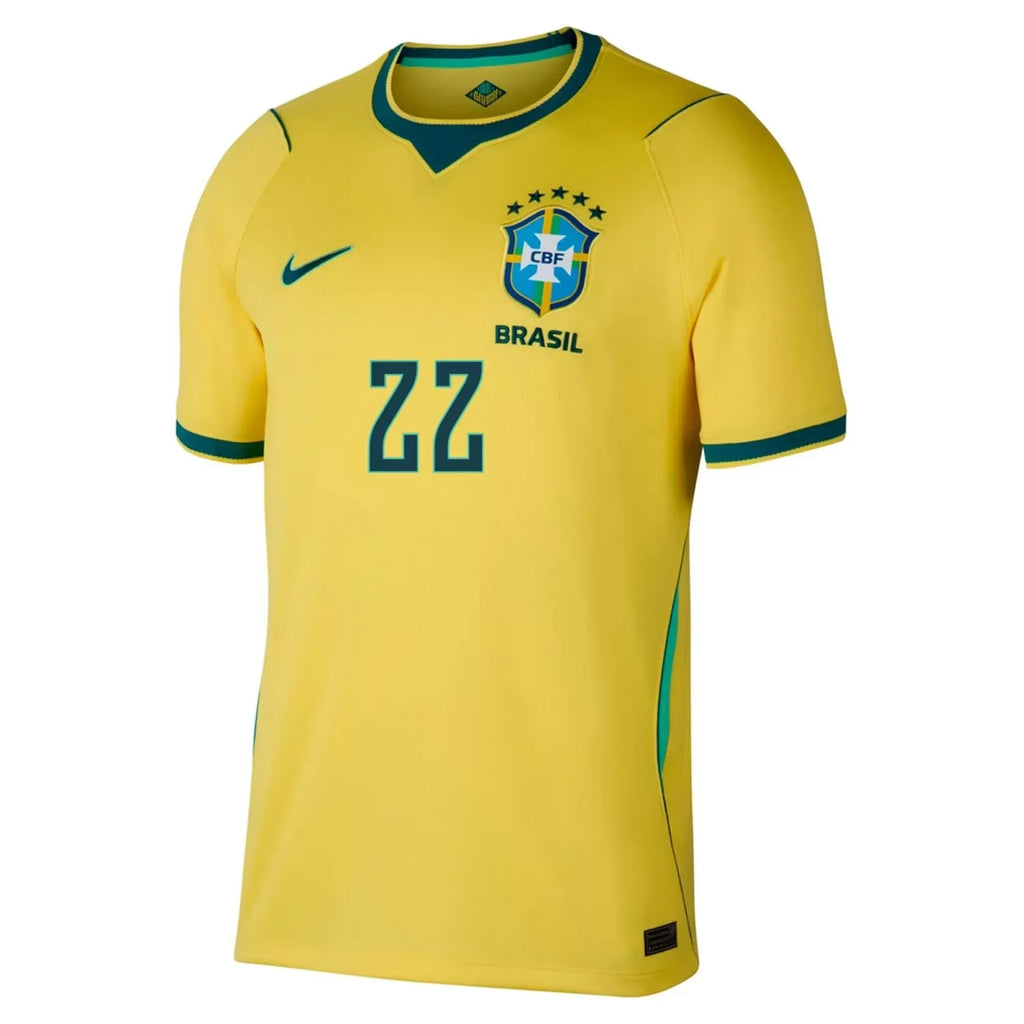 Joao Pedro 22 - Brazil Home Yellow World Cup 2026 - Master Quality