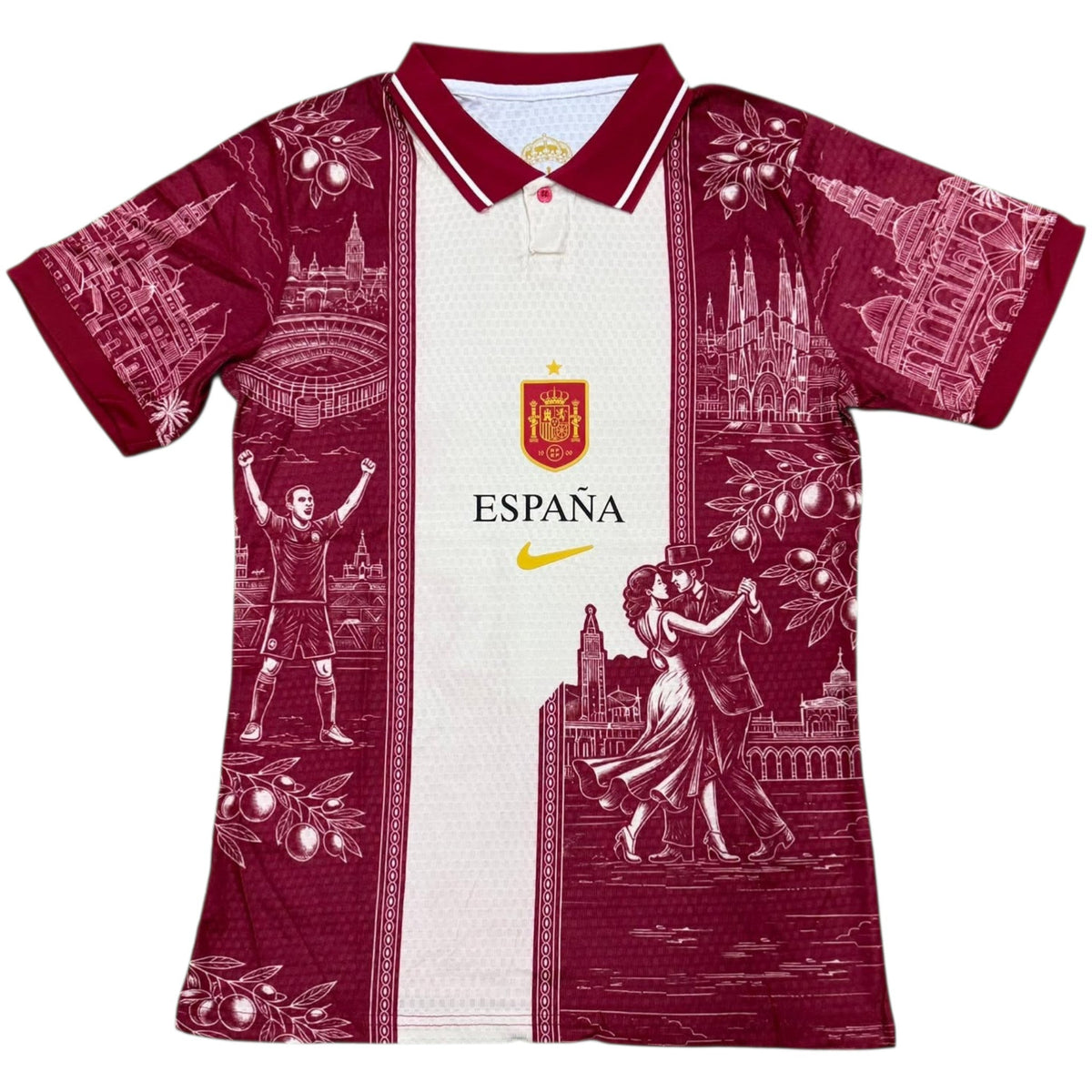 Spain Special Edition Red & Beige Polo  - Player Version