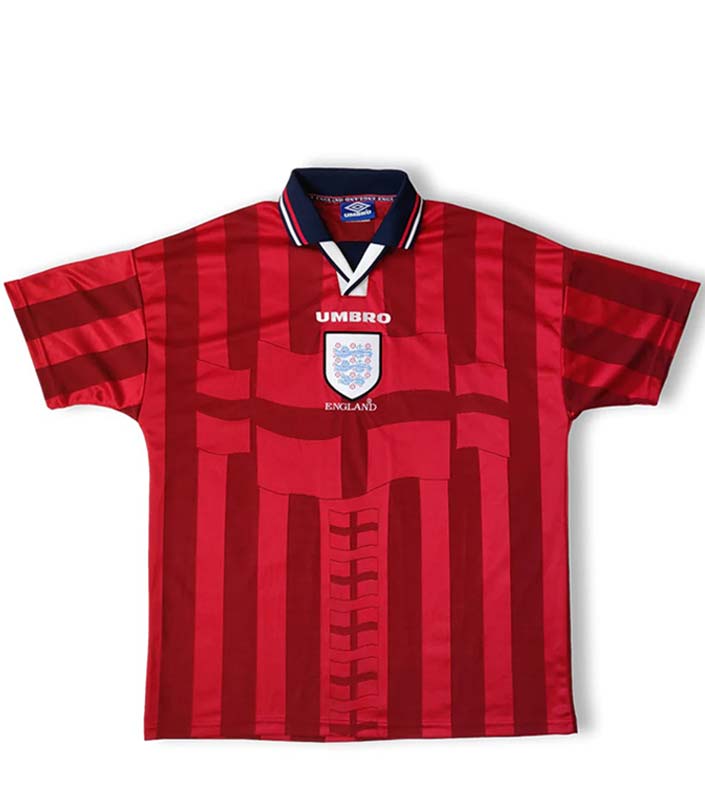 1998 England Away Red Jersey - Retro