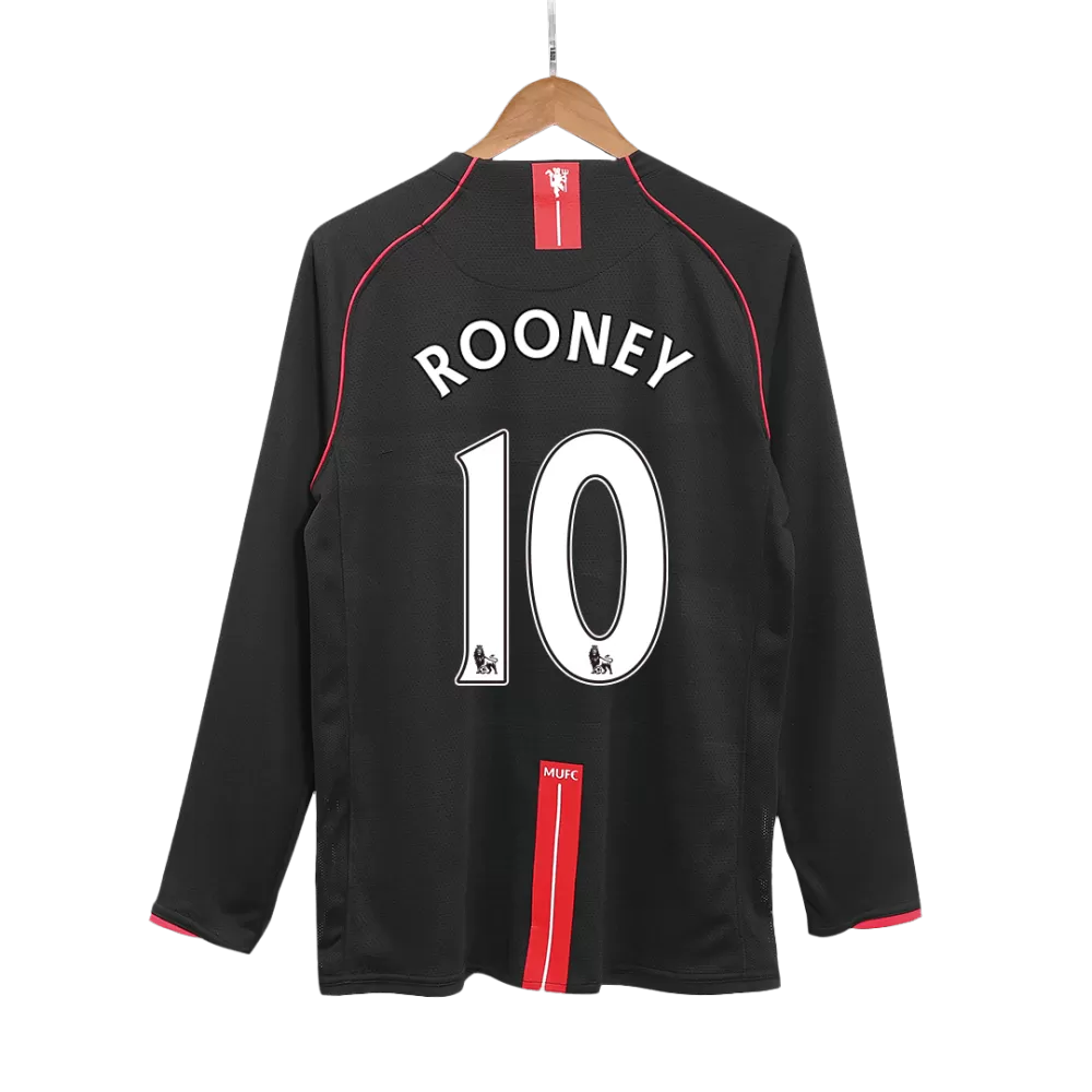 2007-08 Rooney 10 - Manchester United Away Fullsleeves - Retro