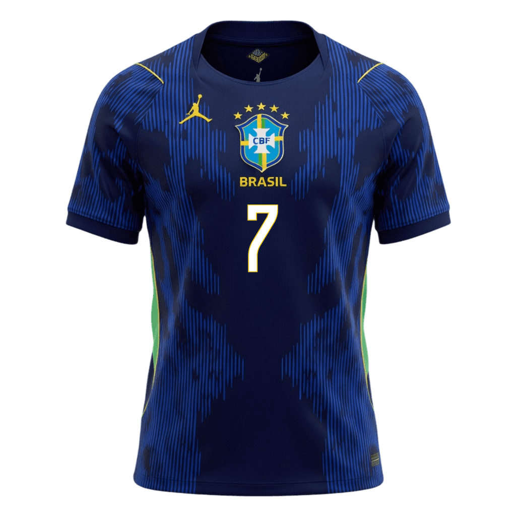 Vini Jr. 7 - Brazil Away Blue World Cup 2026 - Master Quality