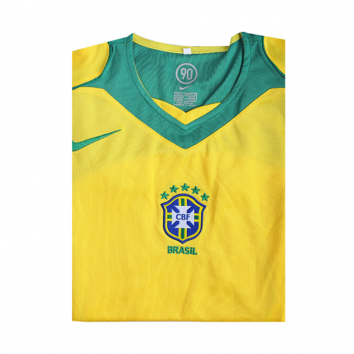 2004 Brazil Home Yellow Jersey - Retro ( Original Quality )