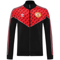 Manchester United Black (Red Design in Front) Anthem Jacket - 2025/26