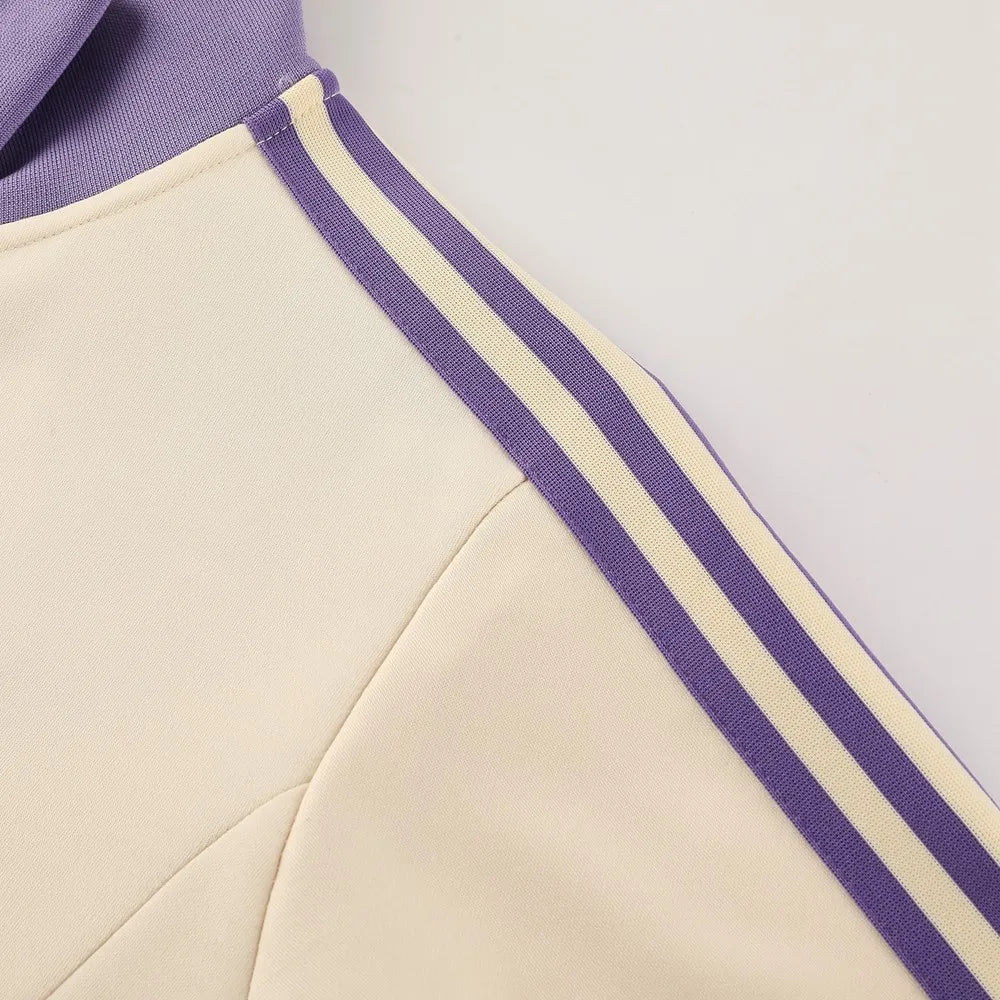 Merengues Off White (Purple Strips) Anthem Jacket 2025/26