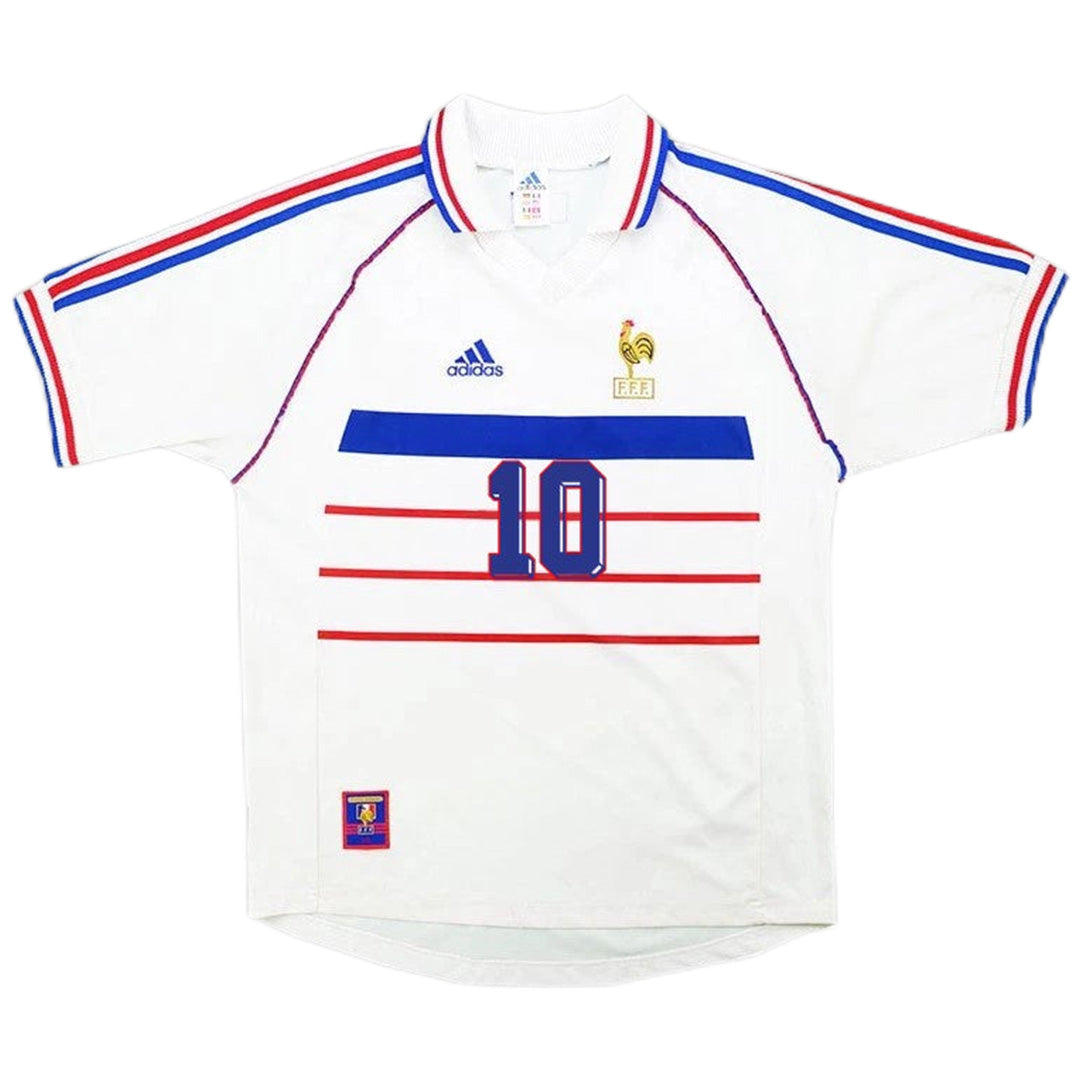 Zidane 10 - 1998 France Away Jersey - Retro