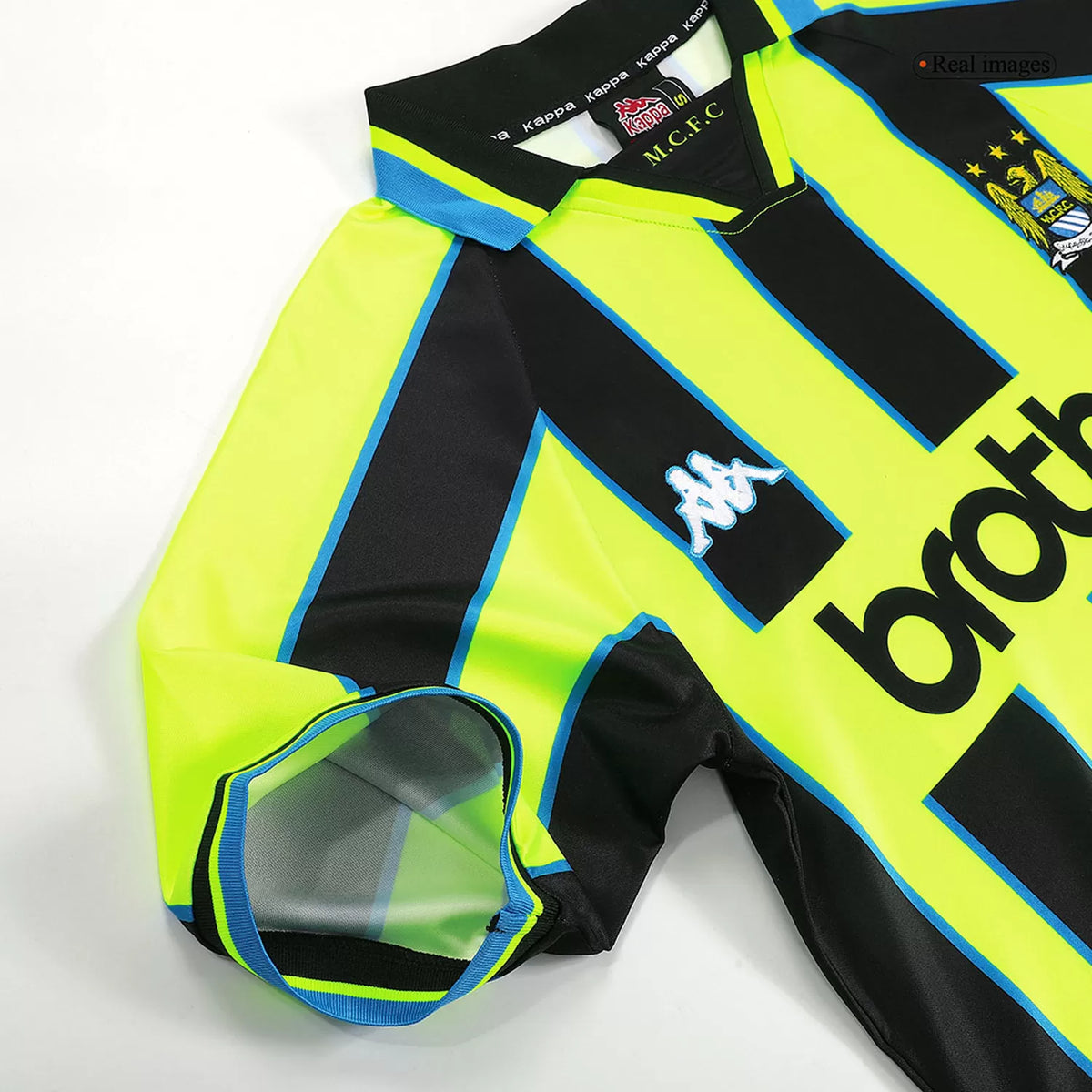1998/99 - Manchester City Away Black/Neon Jersey - Retro