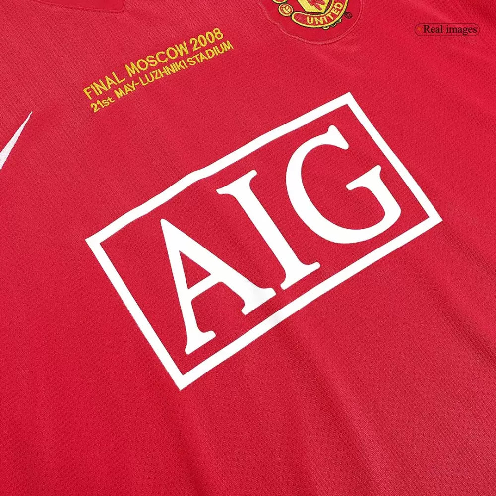 2007-08 Rooney 10 - Manchester United Home Fullsleeves Jersey - Retro
