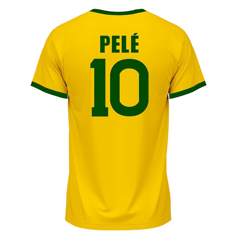 Pele 10 - 1970 Brazil Home Jersey - Retro ( Original Quality )