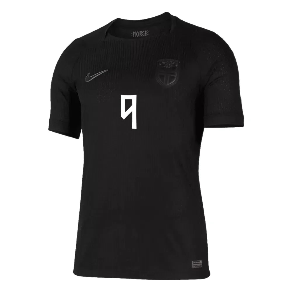 Braut Haaland 9 - Norway Away All Black World Cup 2026 - Player Version (Authentic)