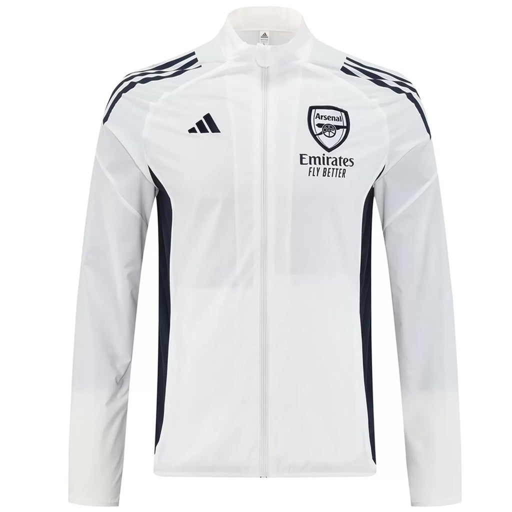 Gunners White Windbreaker Jacket - 2025/26