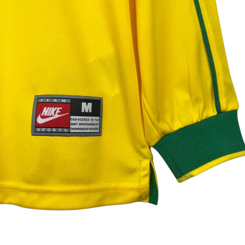 1998/00 Brazil Home Fullsleeves Jersey - Retro ( Original Quality )