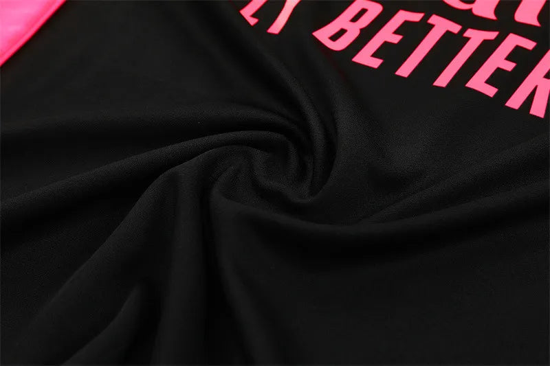 Gunners Black (Pink Strips) Tracksuit 2025/26