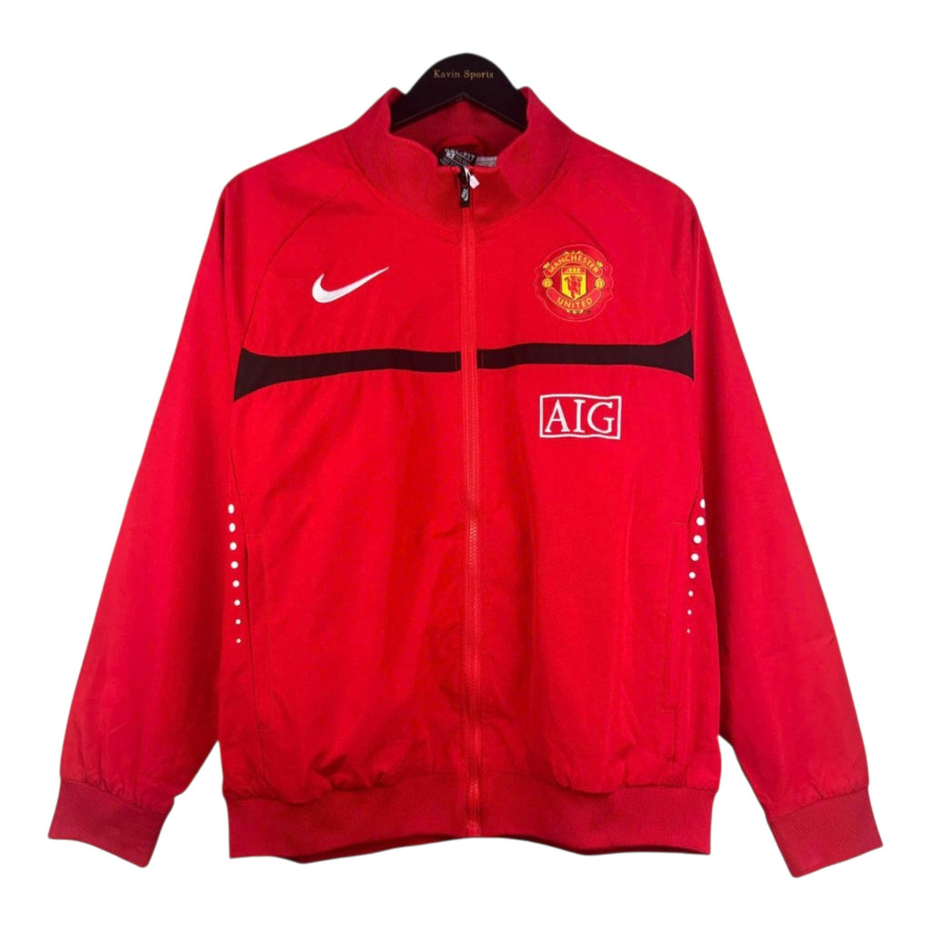 Manchester United Red 2008/09 Black Line in the Middle Retro Windbreaker Jacket