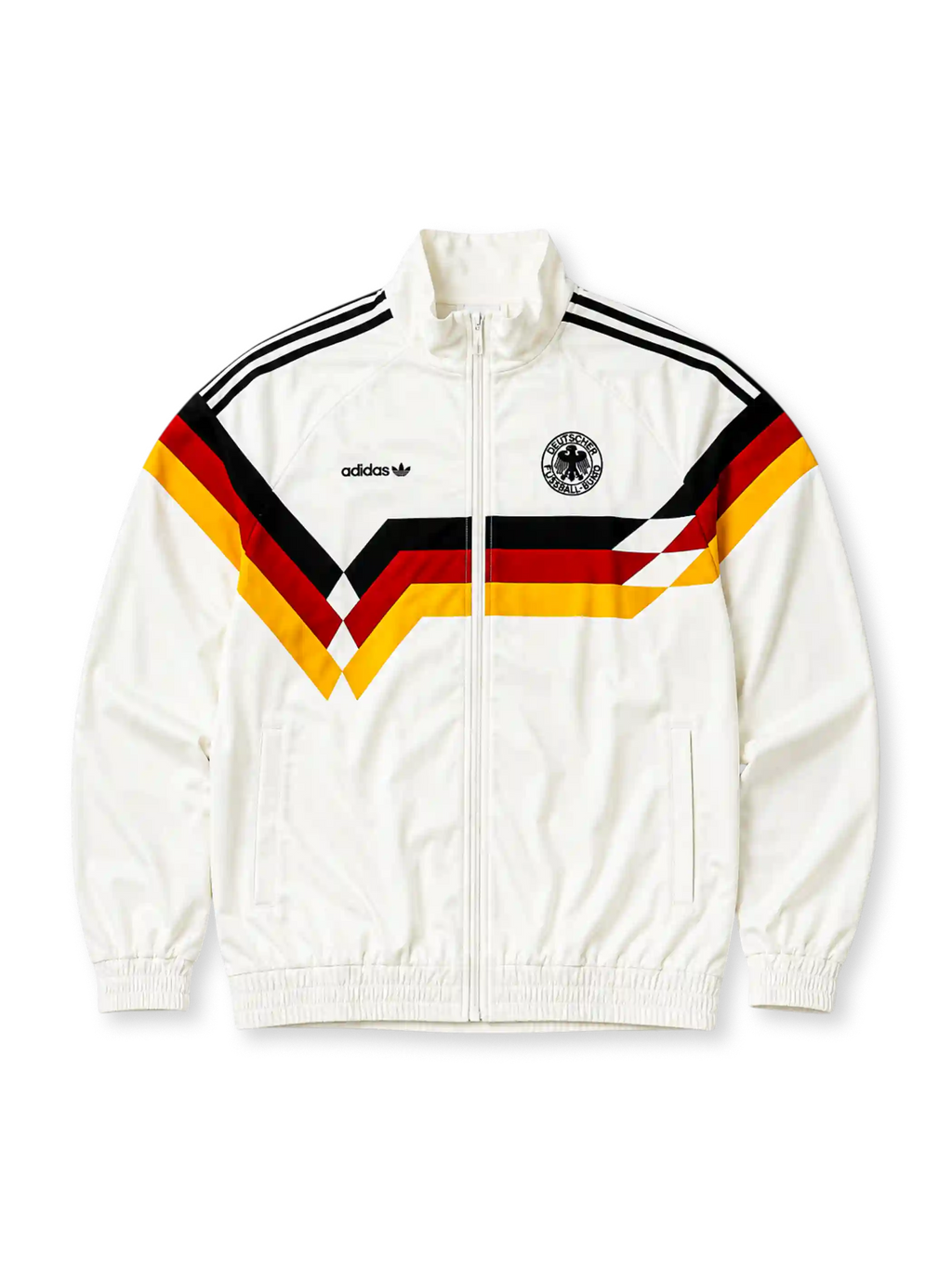 Germany White 1990 Retro Windbreaker Jacket 2026 (Superior Quality)