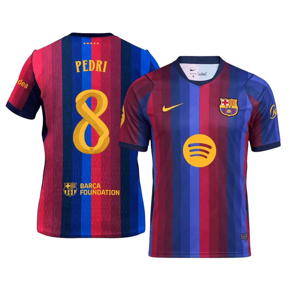Pedri 8 - FCB Home 2026/27 - Master Quality ( UCL Font )