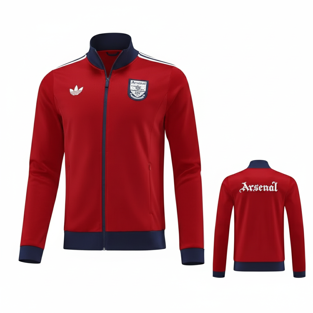 Gunners Maroon Retro Style Anthem Jacket - 2025/26