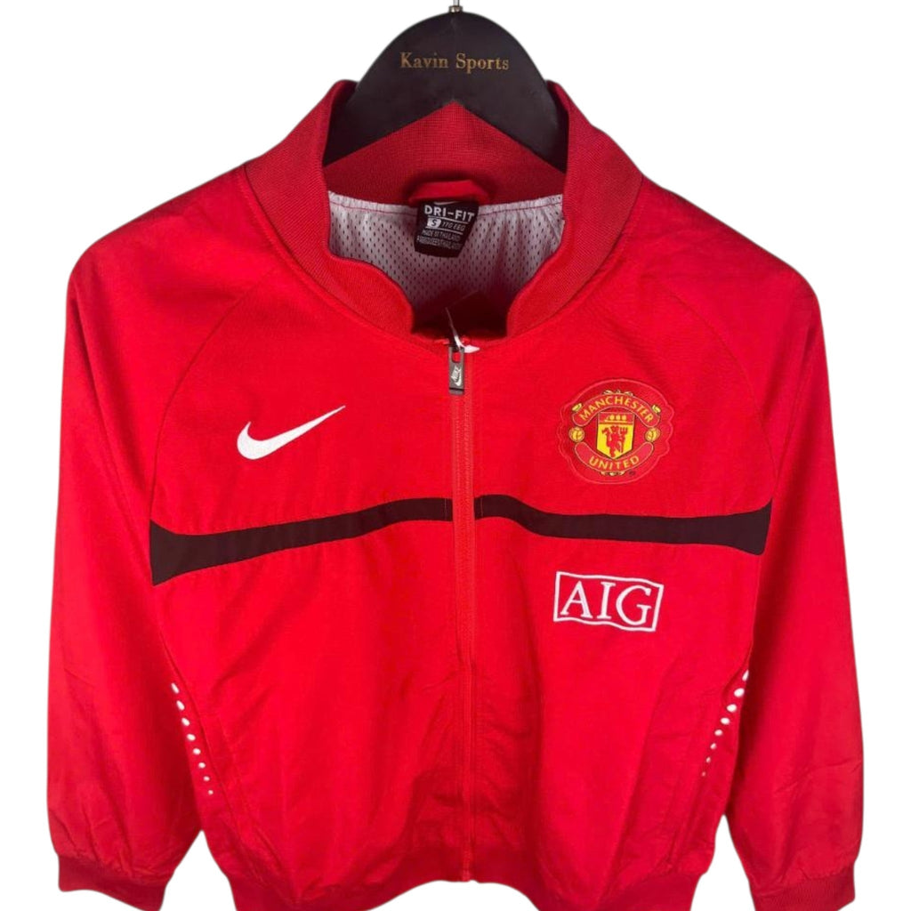 Manchester United Red 2008/09 Black Line in the Middle Retro Windbreaker Jacket