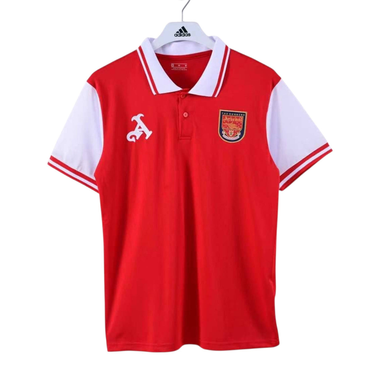 Gunners Red Polo (White Sleeves) - Master Quality (Superior Quality)