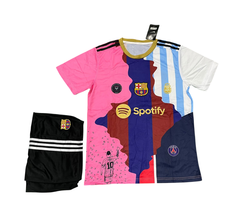 Messi 10 Tribute Jersey Special Kit - (Jersey + Shorts)