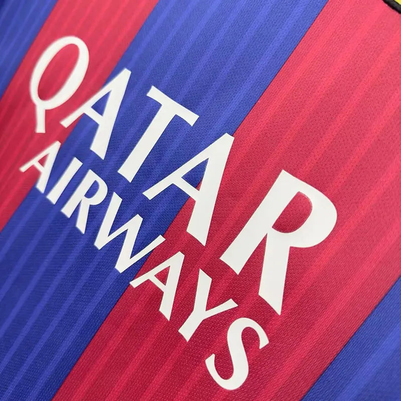 Suarez 9 - 2016/17 FCB Home - Retro Jersey