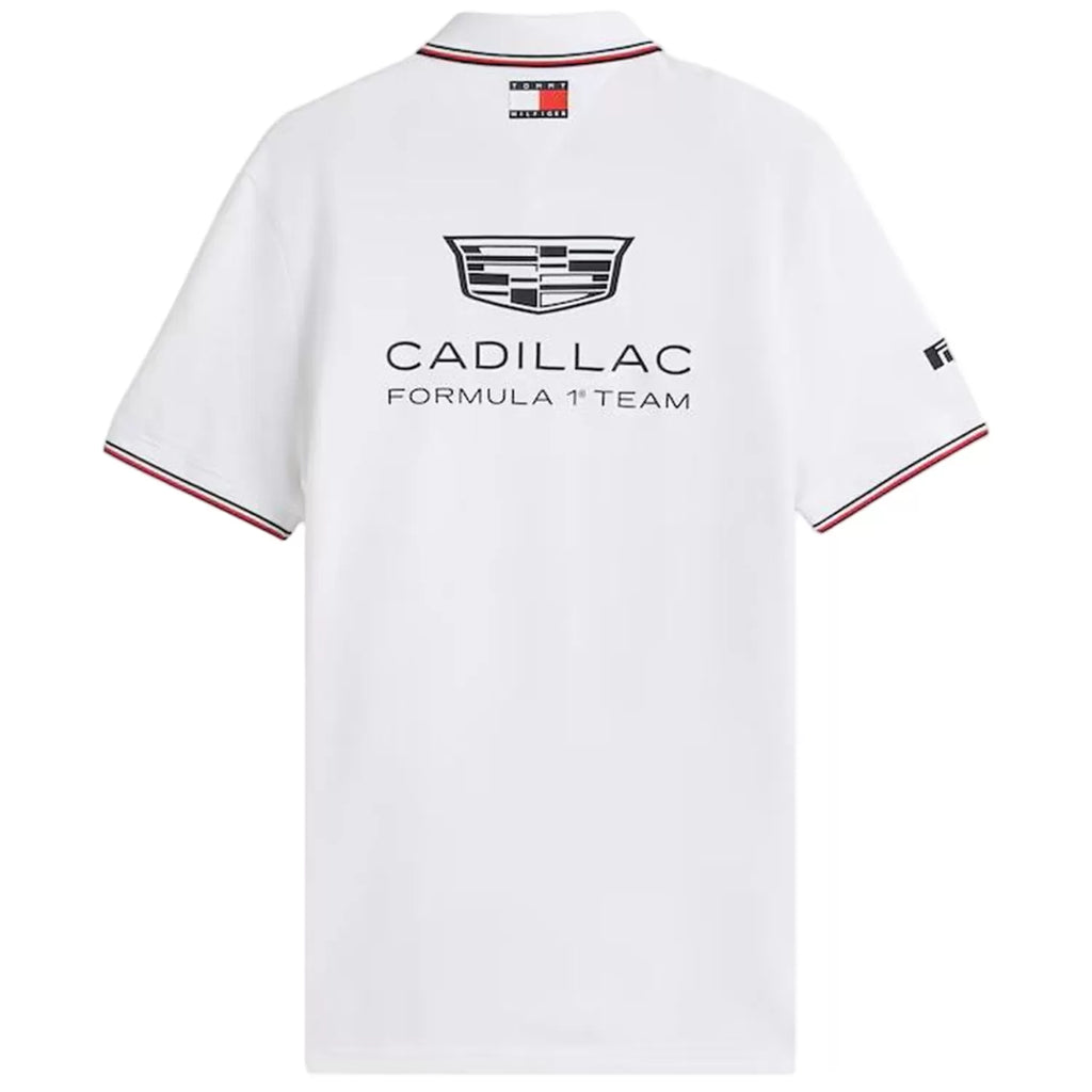 Cadillac Racing F1 White Polo - (Superior Quality)