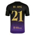 De Jong 21 - FCB Away Player Black/Purple 2026/27 - Player Version Quality (UCL Font)
