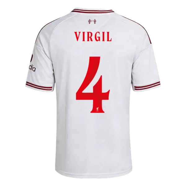 Virgil 4 - Liverpool Away White 2026/27 - Player Version Quality (UCL Font)