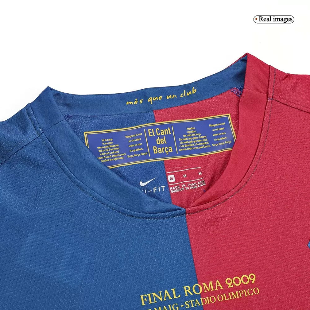 Eto'o 9 - 2008/09 FCB Home Fullsleeves Retro Jersey - Original Quality