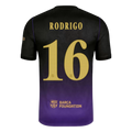 Rodrigo 16 - FCB Away Player Black/Purple 2026/27 - Player Version Quality (UCL Font)