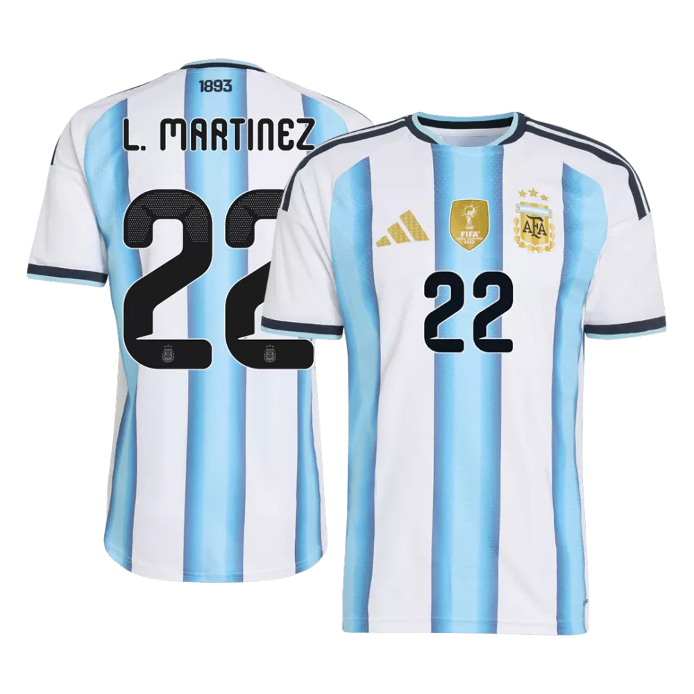 L. Martinez 22 - Argentina Home World Cup 2026 - Player Version (Authentic)