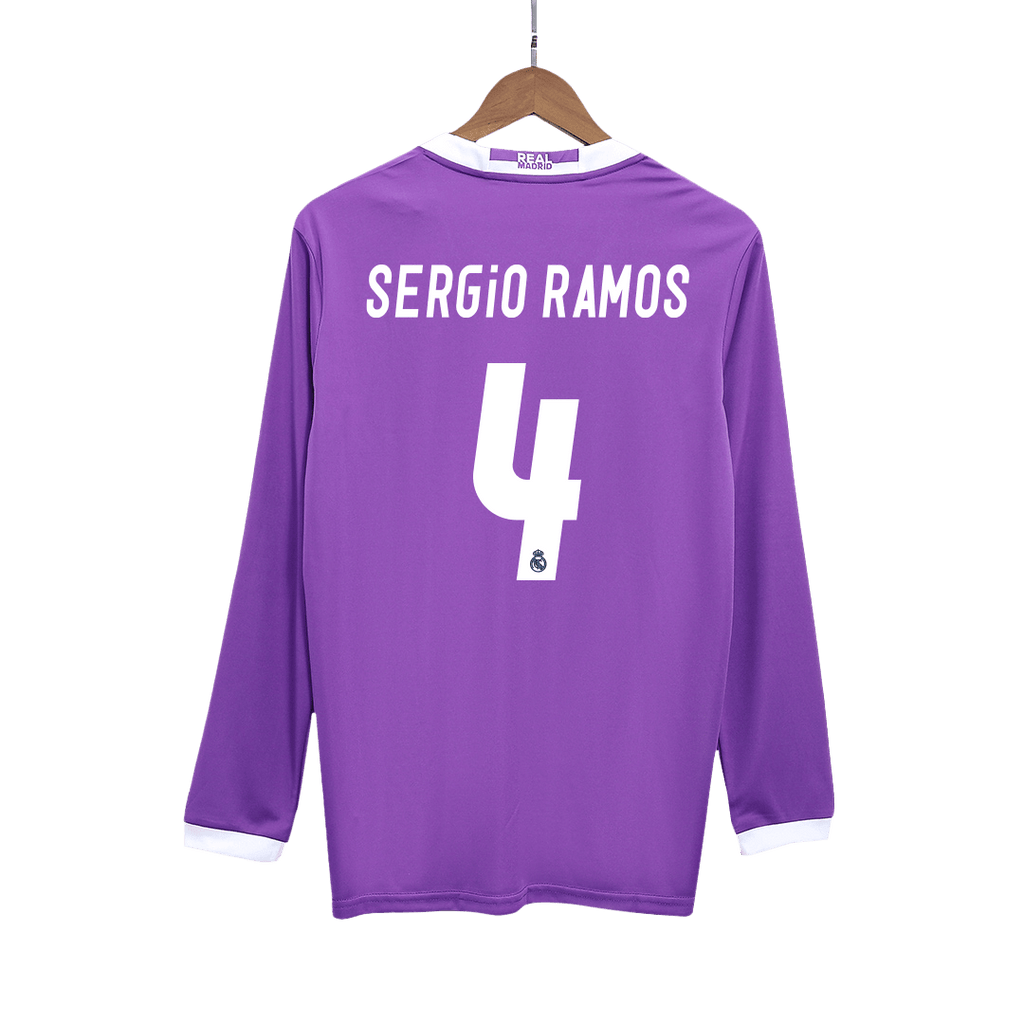 Sergio Ramos 4 - 2016/17 Merengues Away Fullsleeves Jersey - Retro