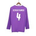 Sergio Ramos 4 - 2016/17 Merengues Away Fullsleeves Jersey - Retro