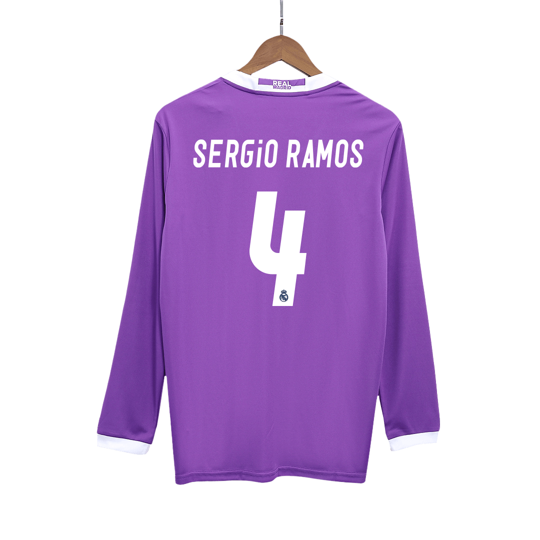 Sergio Ramos 4 - 2016/17 Merengues Away Fullsleeves Jersey - Retro