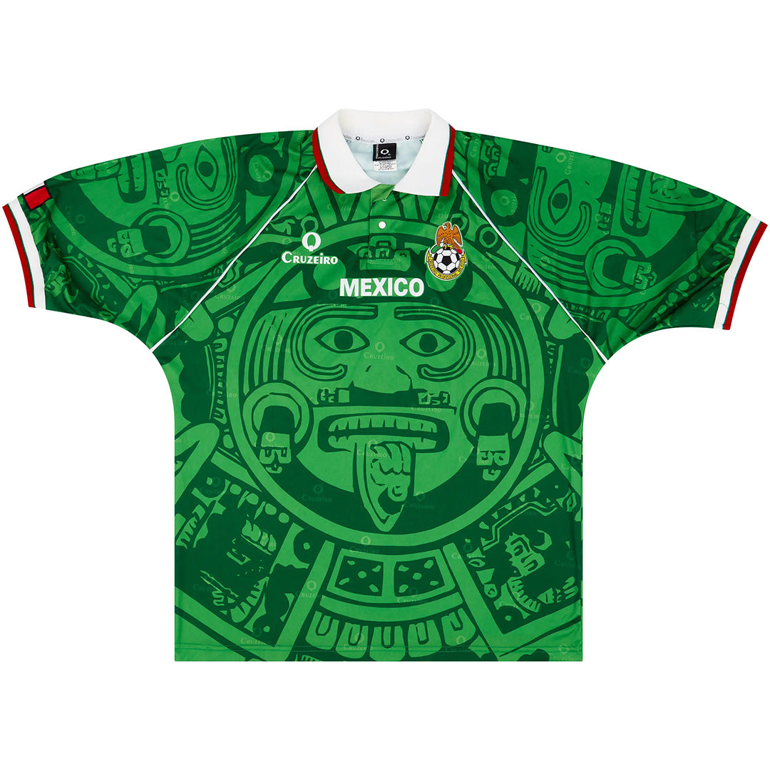1998 Mexico Home Green Jersey - Retro (Authentic)