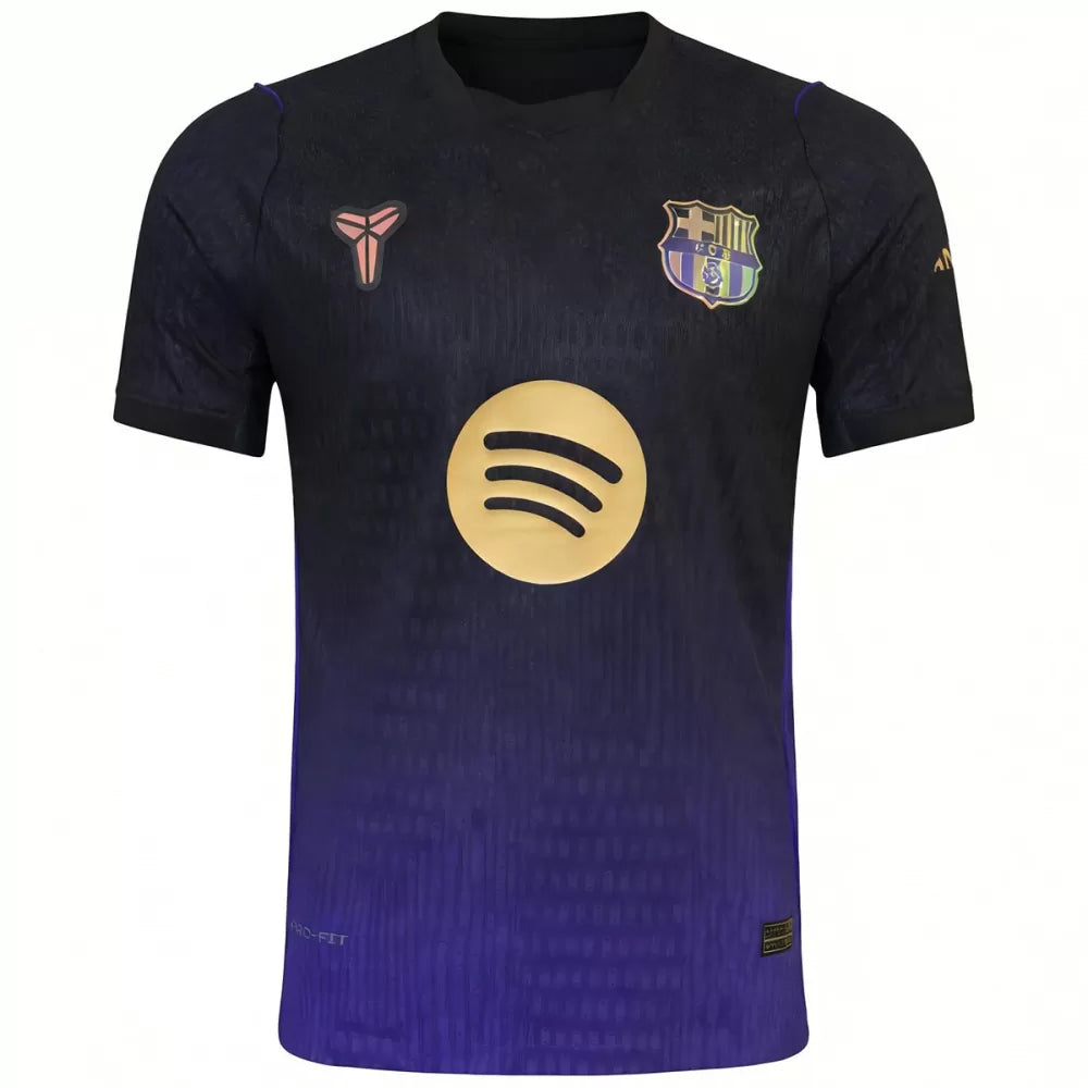 Pedri 8 - FCB Away Player Black/Purple 2026/27 - Player Version Quality (UCL Font)