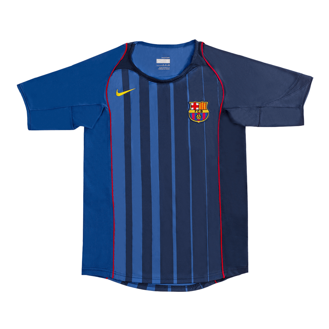 Xavi 6 - 2004/05 FCB Away Blue - Retro Jersey