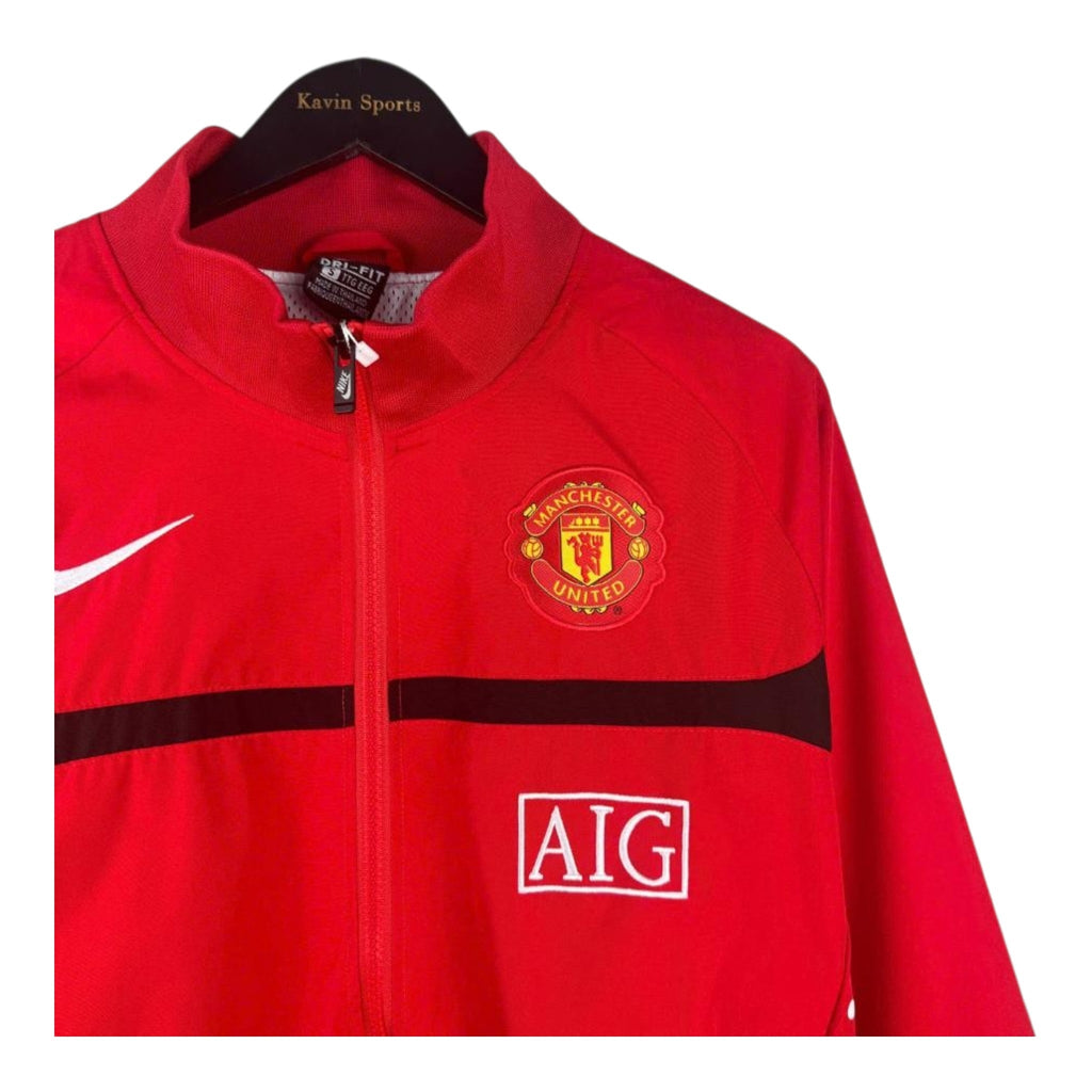 Manchester United Red 2008/09 Black Line in the Middle Retro Windbreaker Jacket