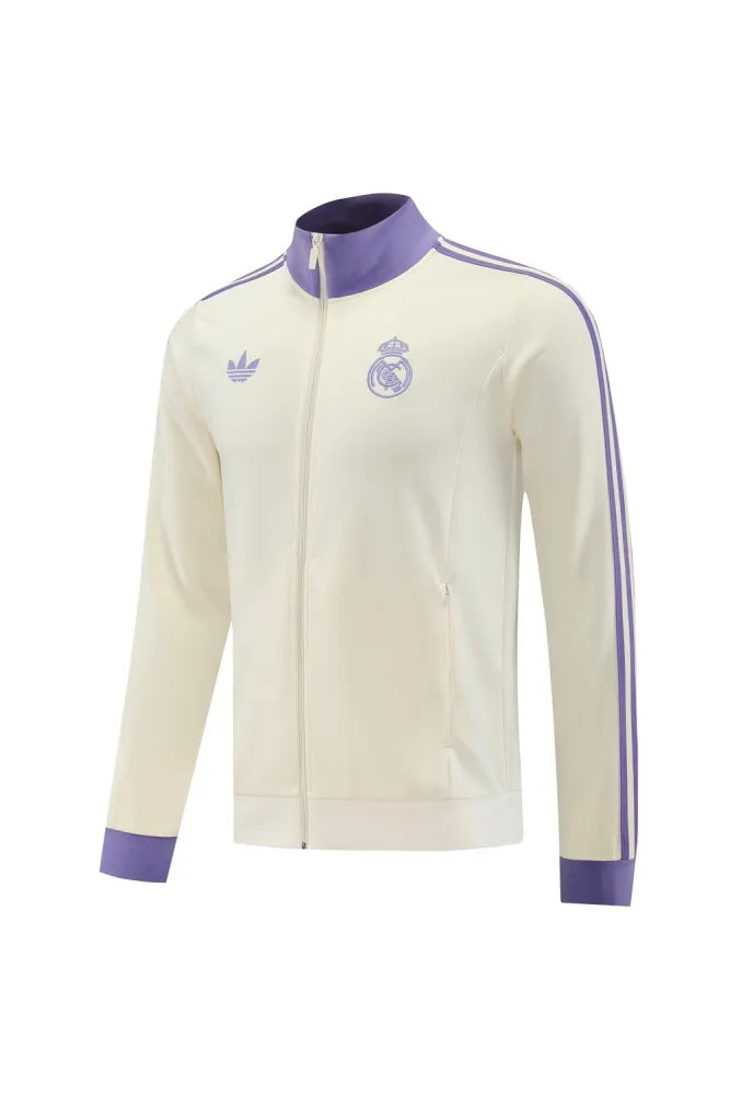 Merengues Off White (Purple Strips) Anthem Jacket 2025/26