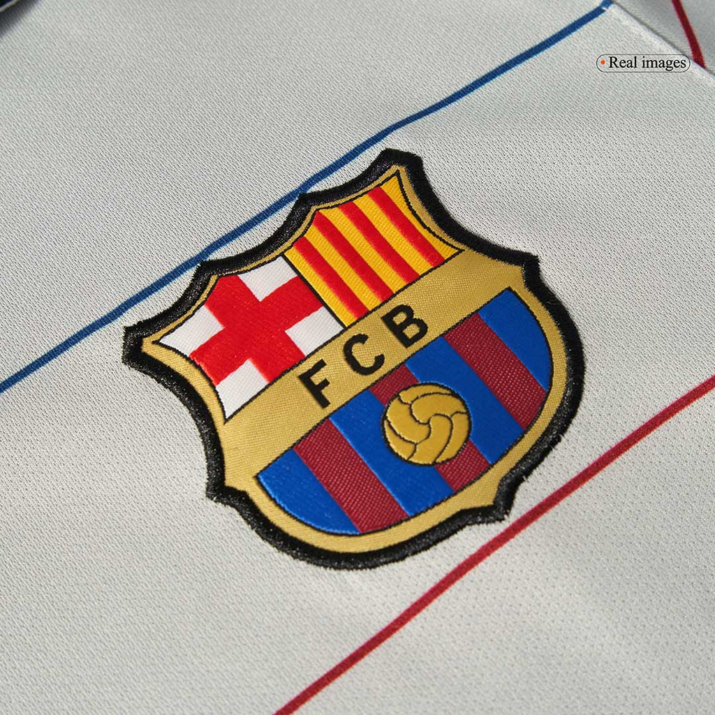2003/05 FCB Away Grey - Retro Jersey